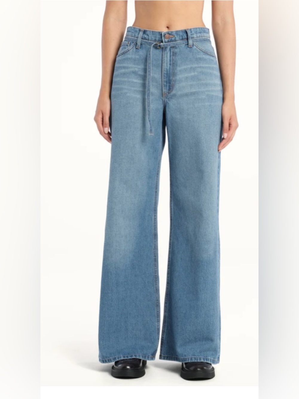 Nobody Denim carly Light Blue High-Rise Wide Leg Jeans